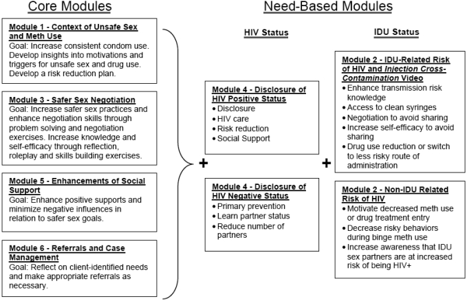 Formative Assessment of ARM-U: A Modular Intervention for Decreasing Risk Behaviors Among HIV-Positive and HIV-Negative Methamphetamine-Using MSM.