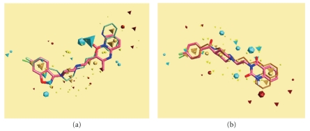 Molecular-field-based three-dimensional similarity studies on quinoline-based CNS active agents.