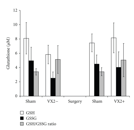 The dynamics of glutathione species and ophthalmate concentrations in plasma from the VX2 rabbit model of secondary liver tumors.