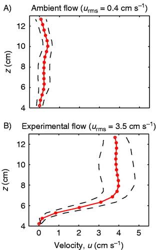 Simultaneous field measurements of ostracod swimming behavior and background flow