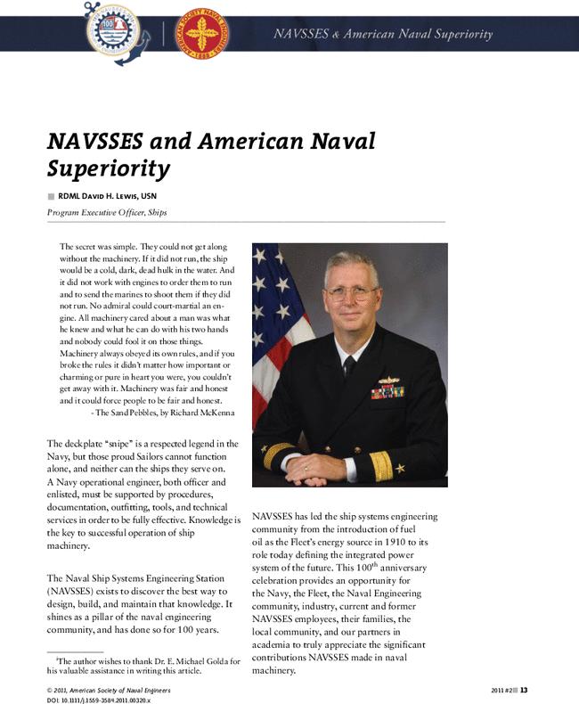 NAVSSES and American Naval Superiority