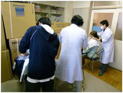Report on disaster medical operations with acupuncture/massage therapy after the great East Japan earthquake.