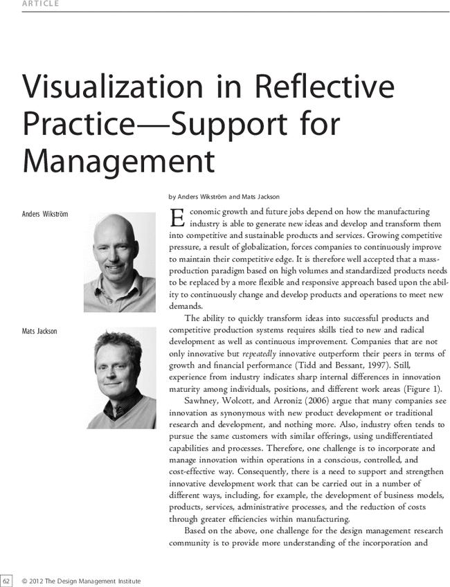 Visualization in Reflective Practice—Support for Management