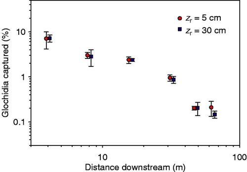 The effect of settling velocity on the transport of mussel larvae in a cobble-bed river: Water column and near-bed turbulence