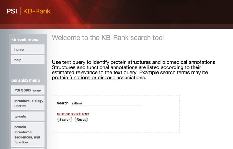 KB-Rank: efficient protein structure and functional annotation identification via text query.