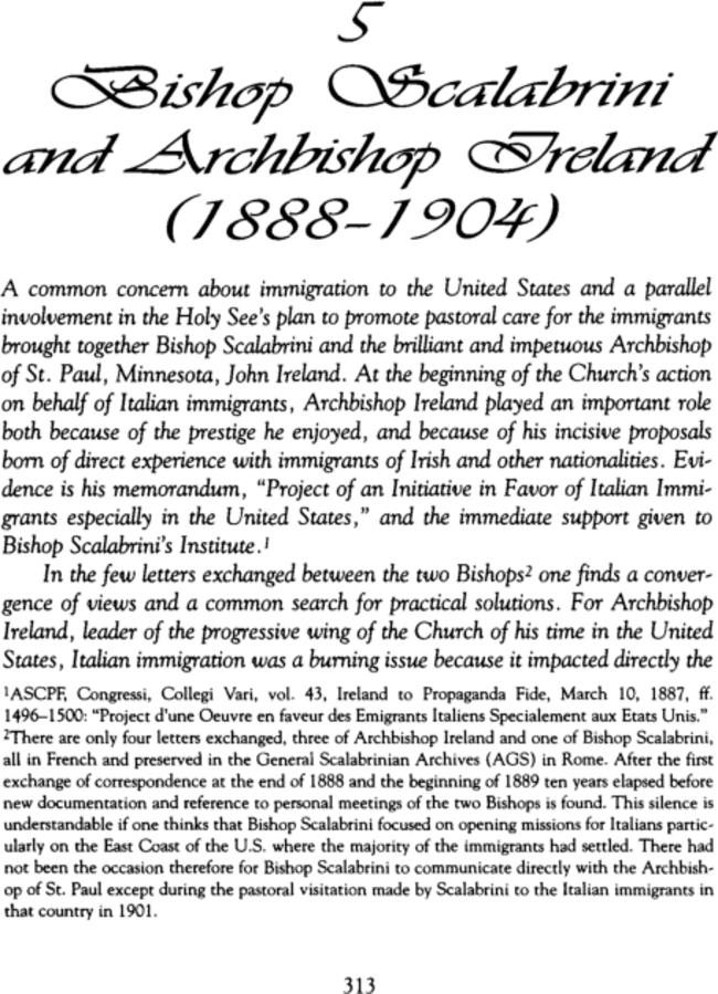 5: Bishop Scalabrini and Archbishop Ireland (1888–1904)