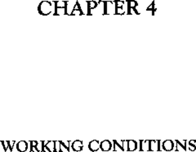 CHAPTER 4: WORKING CONDITIONS