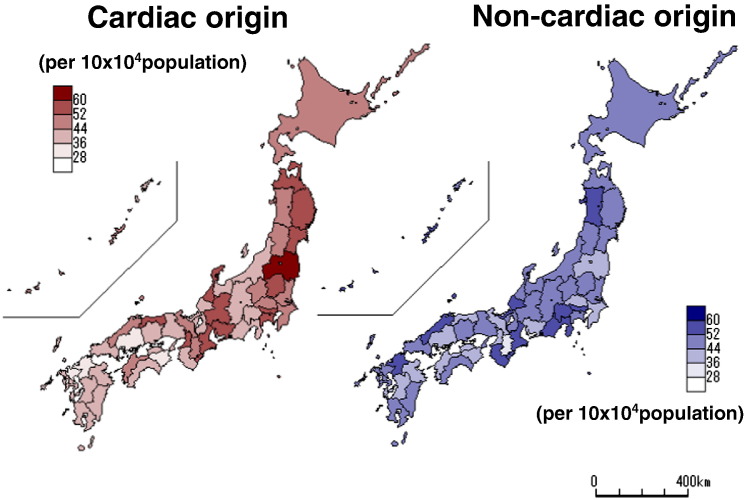 Associations between the consumption of different kinds of seafood and out-of-hospital cardiac arrests of cardiac origin in Japan