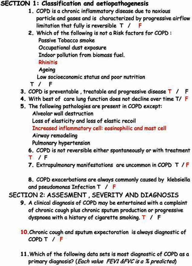 Guideline-based COPD management in a resource-limited setting - physicians' understanding, adherence and barriers: a cross-sectional survey of internal and family medicine hospital-based physicians in Nigeria.