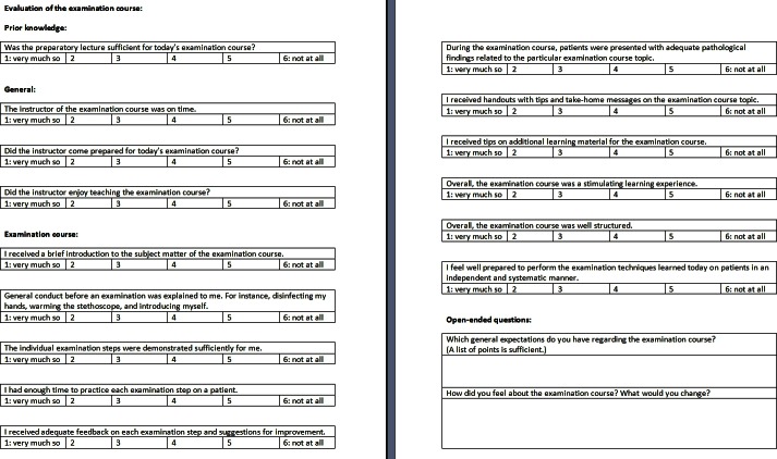 Significant improvement of a clinical training course in physical examination after basic structural changes in the teaching content and methods.