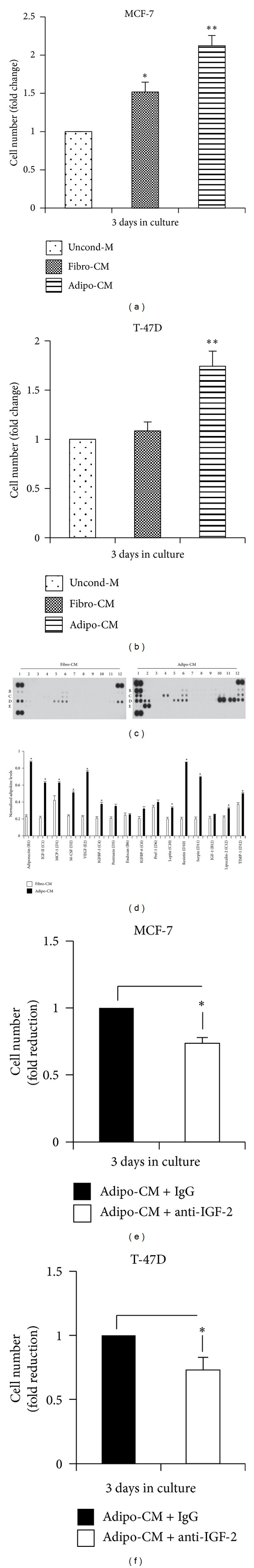 Aryl hydrocarbon receptor ligands inhibit igf-ii and adipokine stimulated breast cancer cell proliferation.