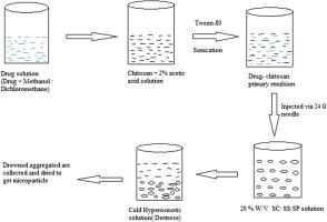 Formulation of saquinavir mesylate loaded microparticle by counterion induced aggregation method: Approach by hyperosmotic technique