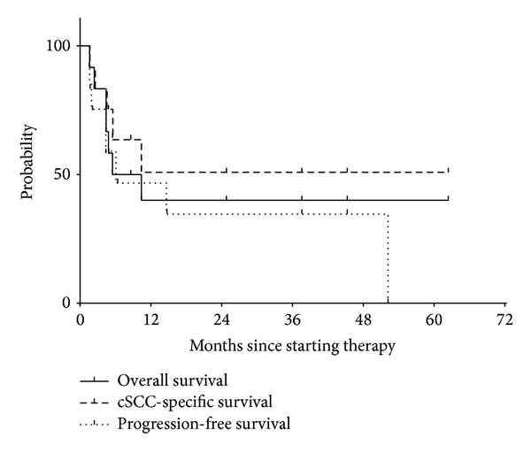 Locally advanced and unresectable cutaneous squamous cell carcinoma: outcomes of concurrent cetuximab and radiotherapy.