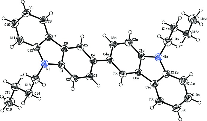 Crystal structure of 9-butyl-3-(9-butyl-9H-carbazol-3-yl)-9H-carbazole.