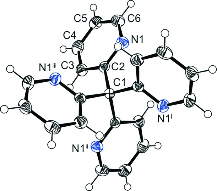 Crystal structure of a second polymorph of tetra-kis-(pyridin-2-yl)methane.