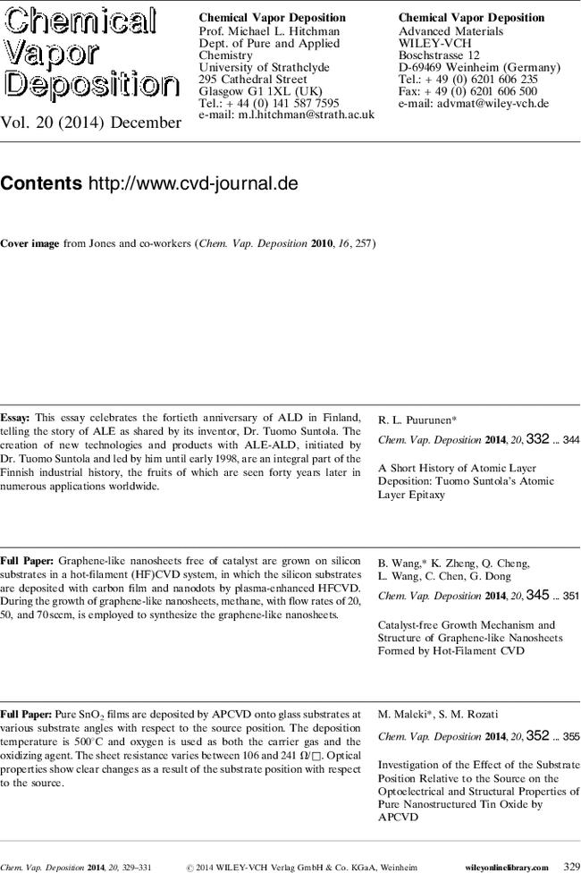 Chem. Vap. Deposition (10–11–12/2014)