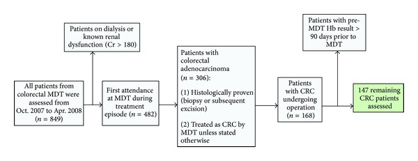 The problem of anaemia in patients with colorectal cancer.