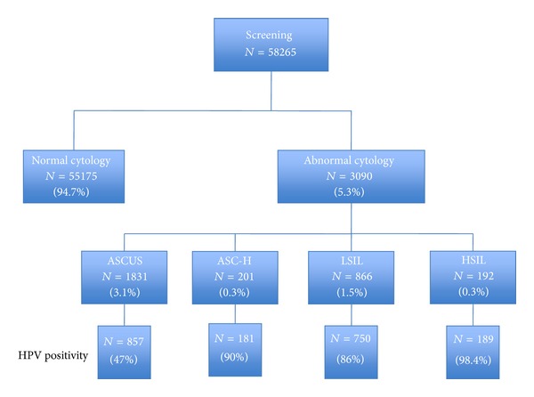 Evaluation of the Oncogenic Human Papillomavirus DNA Test with Liquid-Based Cytology in Primary Cervical Cancer Screening and the Importance of the ASC/SIL Ratio: A Belgian Study.