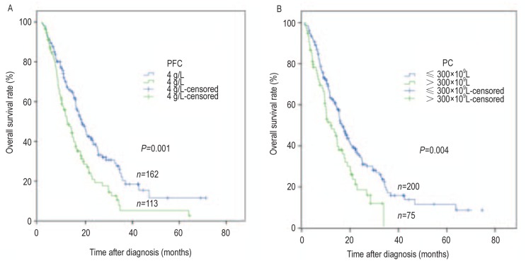 High plasma fibrinogen concentration and platelet count unfavorably impact survival in non-small cell lung cancer patients with brain metastases.