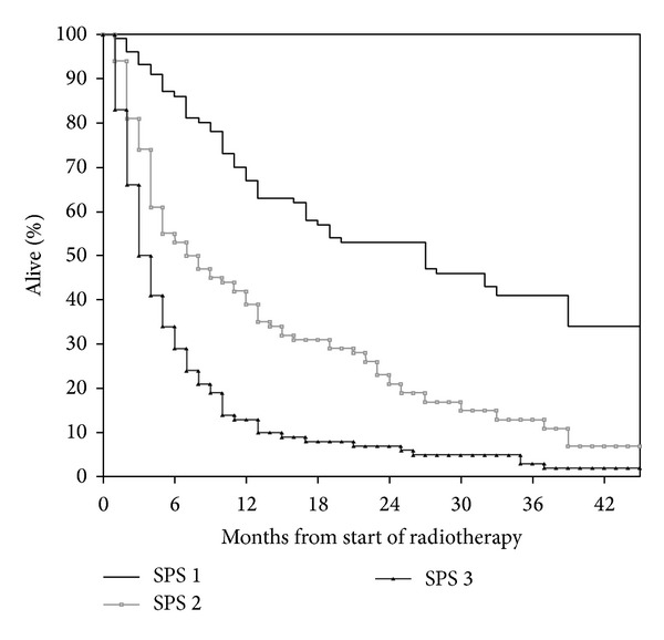 Survival prediction score: a simple but age-dependent method predicting prognosis in patients undergoing palliative radiotherapy.