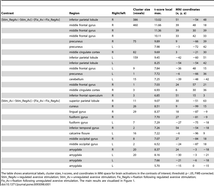 The impact of stimulus valence and emotion regulation on sustained brain activation: task-rest switching in emotion.