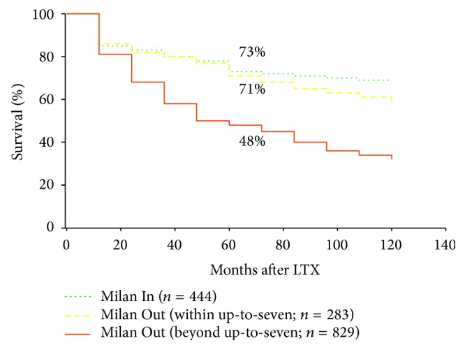 Liver Transplantation for Hepatocellular Carcinoma beyond Milan Criteria: Multidisciplinary Approach to Improve Outcome.