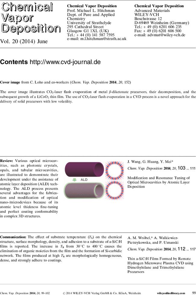 Chem. Vap. Deposition (4–5–6/2014)