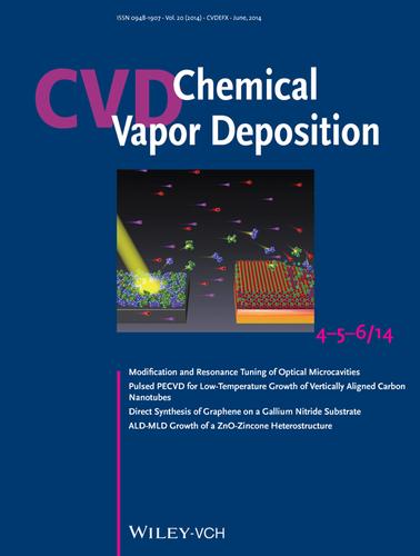 Cover image from C. Loho and co-workers (Chem. Vap. Deposition 2014, 20, 152)