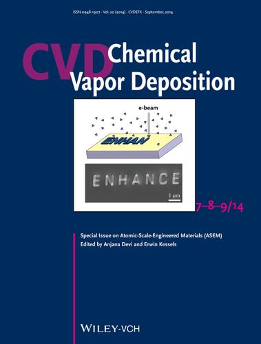 Cover image from M. M. Shawrav, H. D. Wanzenboeck, and co-workers (Chem. Vap. Deposition 2014, 20, 251)