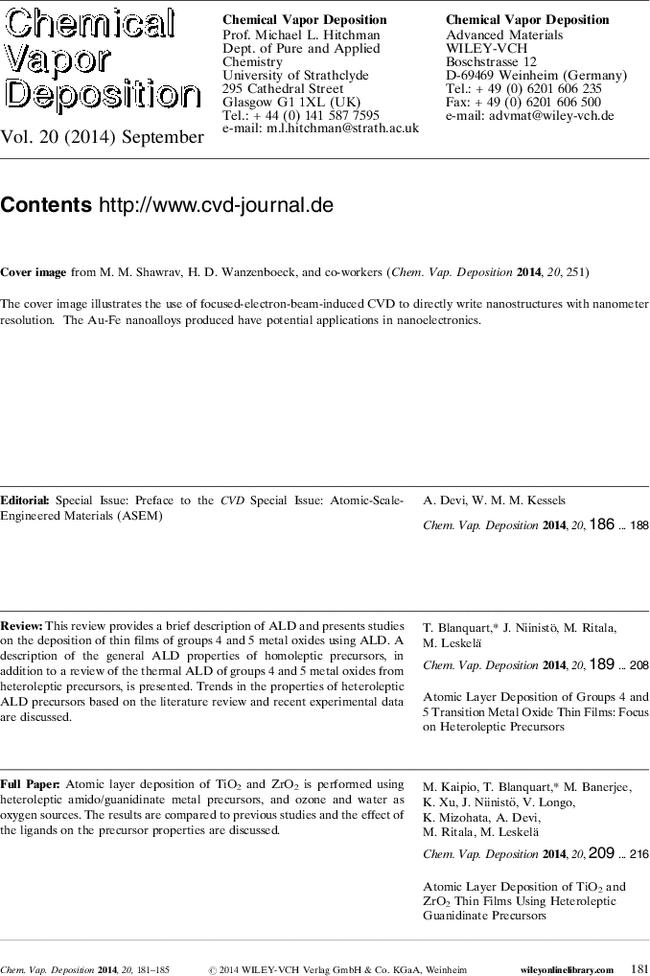 Chem. Vap. Deposition (7–8–9/2014)