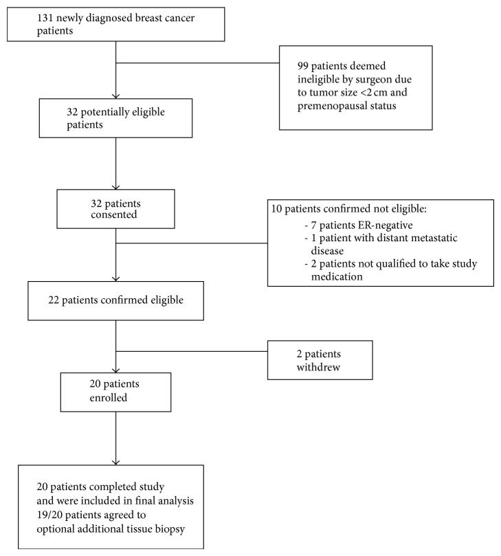 Evaluating the feasibility of performing window of opportunity trials in breast cancer.