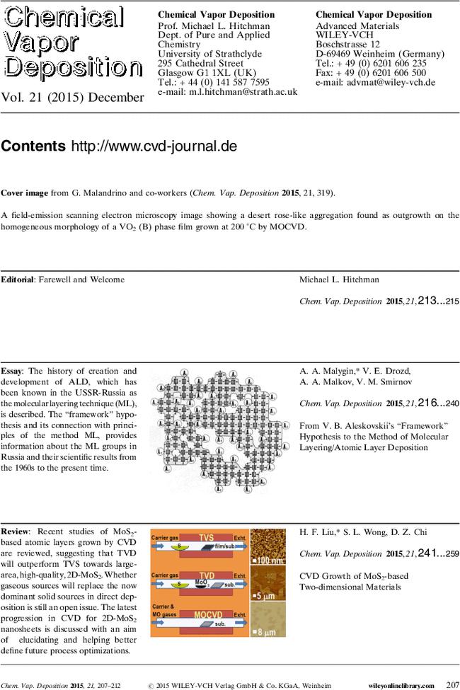 Chem. Vap. Deposition (10–11–12/2015)