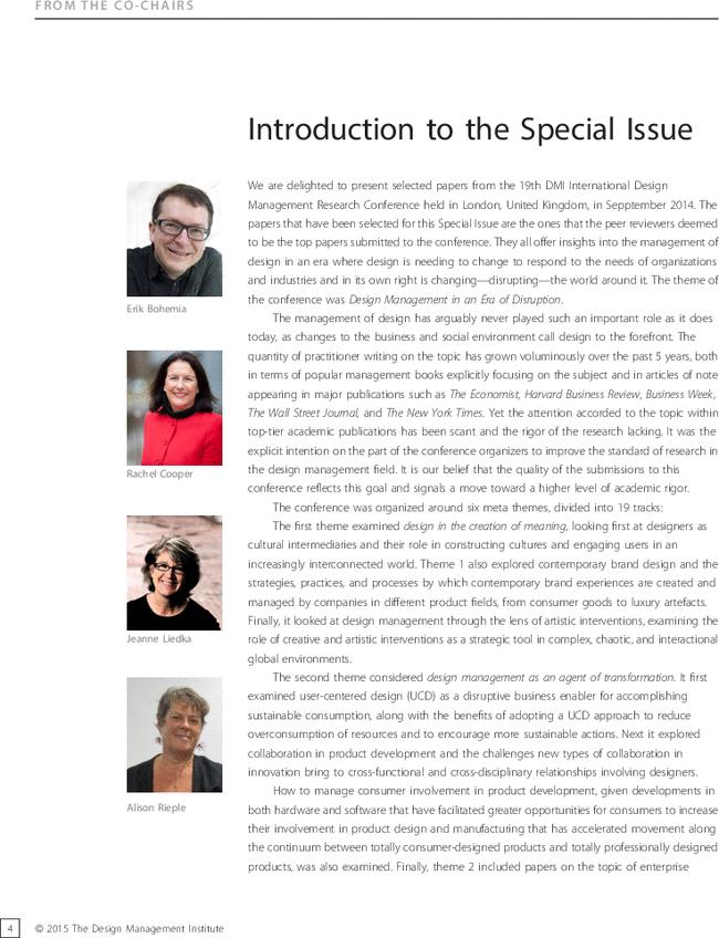 Introduction to the Special Issue