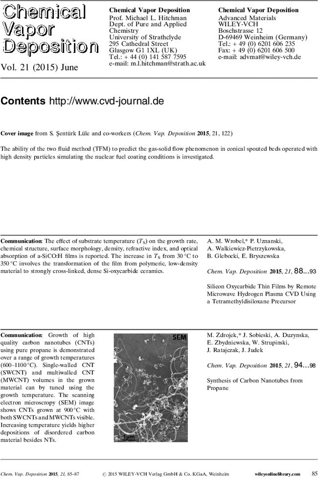 Chem. Vap. Deposition (4–5–6/2015)