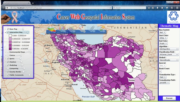 Developing a WebGIS for Geo-Visualization of Cancer.