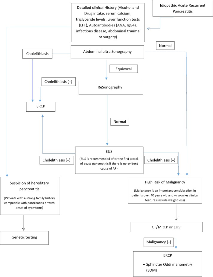 Comparing the Roles of EUS, ERCP and MRCP in Idiopathic Acute Recurrent Pancreatitis.