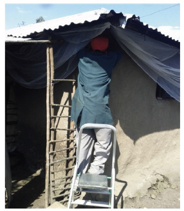Supplementary effect and durability of prototype insecticide-treated eave curtains on indoor resting mosquitoes in Kadibo division, Western Kenya.
