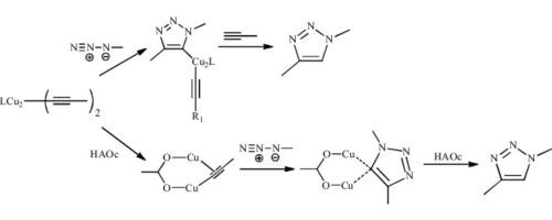 Mechanism of CuAAC reaction: In acetic acid and aprotic conditions