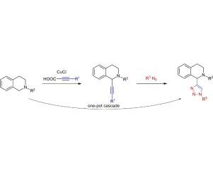 Cu(I)-catalyzed one-pot decarboxylation-alkynylation reactions on 1,2,3,4-tetrahydroisoquinolines and one-pot synthesis of triazolyl-1,2,3,4-tetrahydroisoquinolines