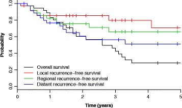 Outcomes for patients with head and neck squamous cell carcinoma presenting with N3 nodal disease.