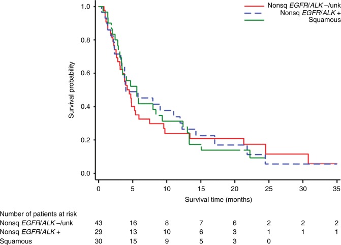 Real-world practice patterns for patients with advanced non-small cell lung cancer: multicenter retrospective cohort study in Japan.