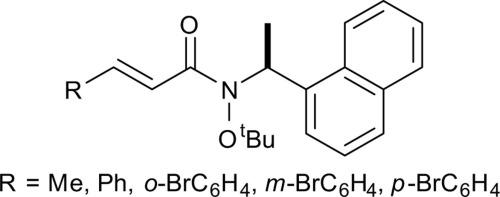 Solid state conformations of α,β-unsaturated hydroxamates derived from the ‘chiral Weinreb amide’ auxiliary (S)-N-1-(1′-naphthyl)ethyl-O-tert-butylhydroxylamine