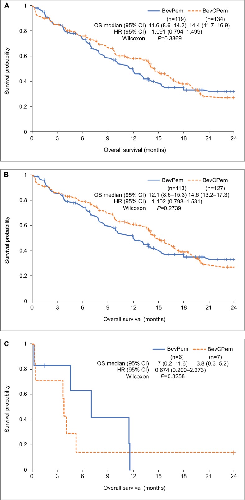 65Plus: open-label study of bevacizumab in combination with pemetrexed or pemetrexed/carboplatin as first-line treatment of patients with advanced or recurrent nonsquamous non-small-cell lung cancer.