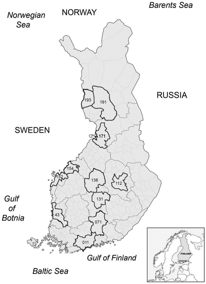 Prevalence and genetic diversity of coronaviruses in wild birds, Finland.