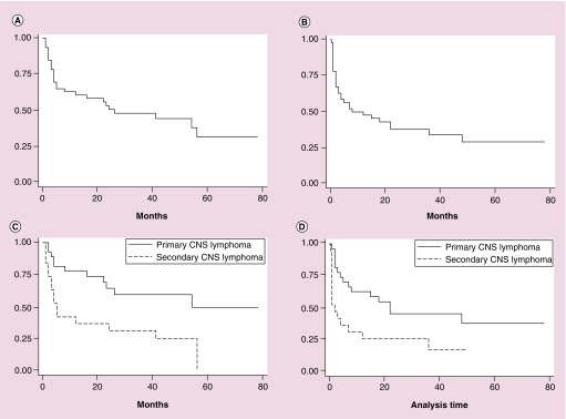 Long-term outcomes of rituximab, temozolomide and high-dose methotrexate without consolidation therapy for lymphoma involving the CNS.