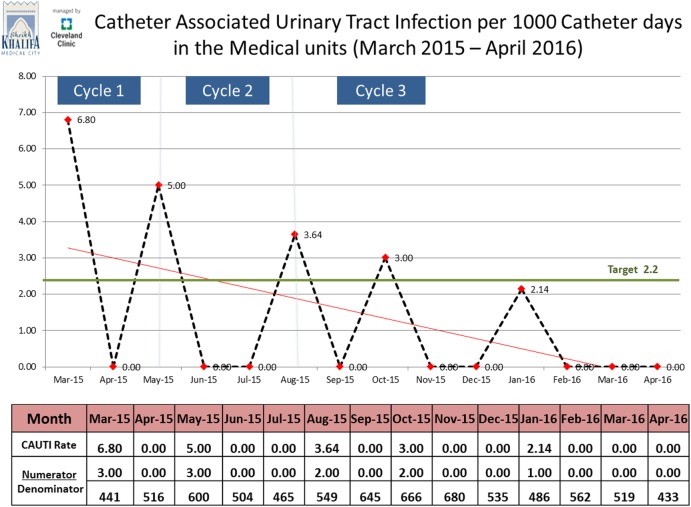 Improving Catheter Associated Urinary Tract Infection Rates in the Medical Units.