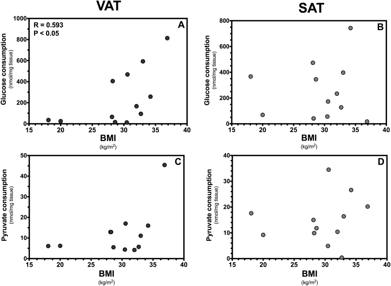 Body mass index is associated with region-dependent metabolic reprogramming of adipose tissue