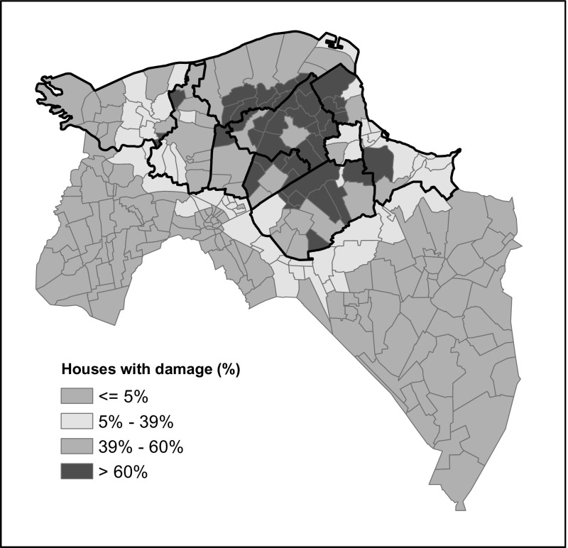 The effect of earthquakes on the housing market and the quality of life in the province of Groningen, the Netherlands.