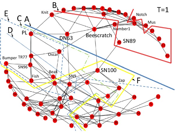 Influence spreading model used to analyse social networks and detect sub-communities.