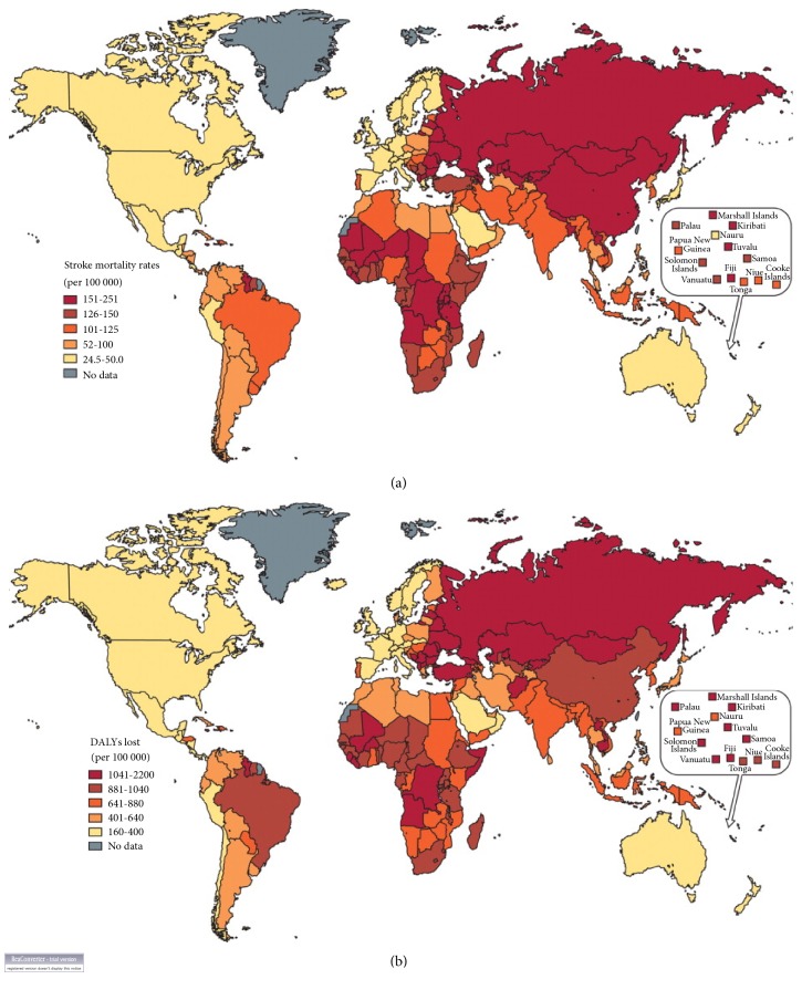 Stroke in the 21<sup>st</sup> Century: A Snapshot of the Burden, Epidemiology, and Quality of Life.